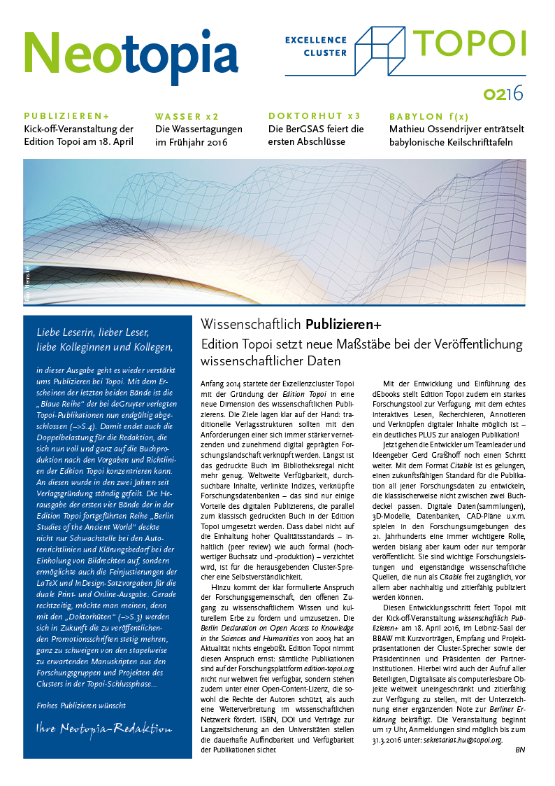 Initiates PDF download (opens new tab) Newsletter Neotopia Issue 02/2016